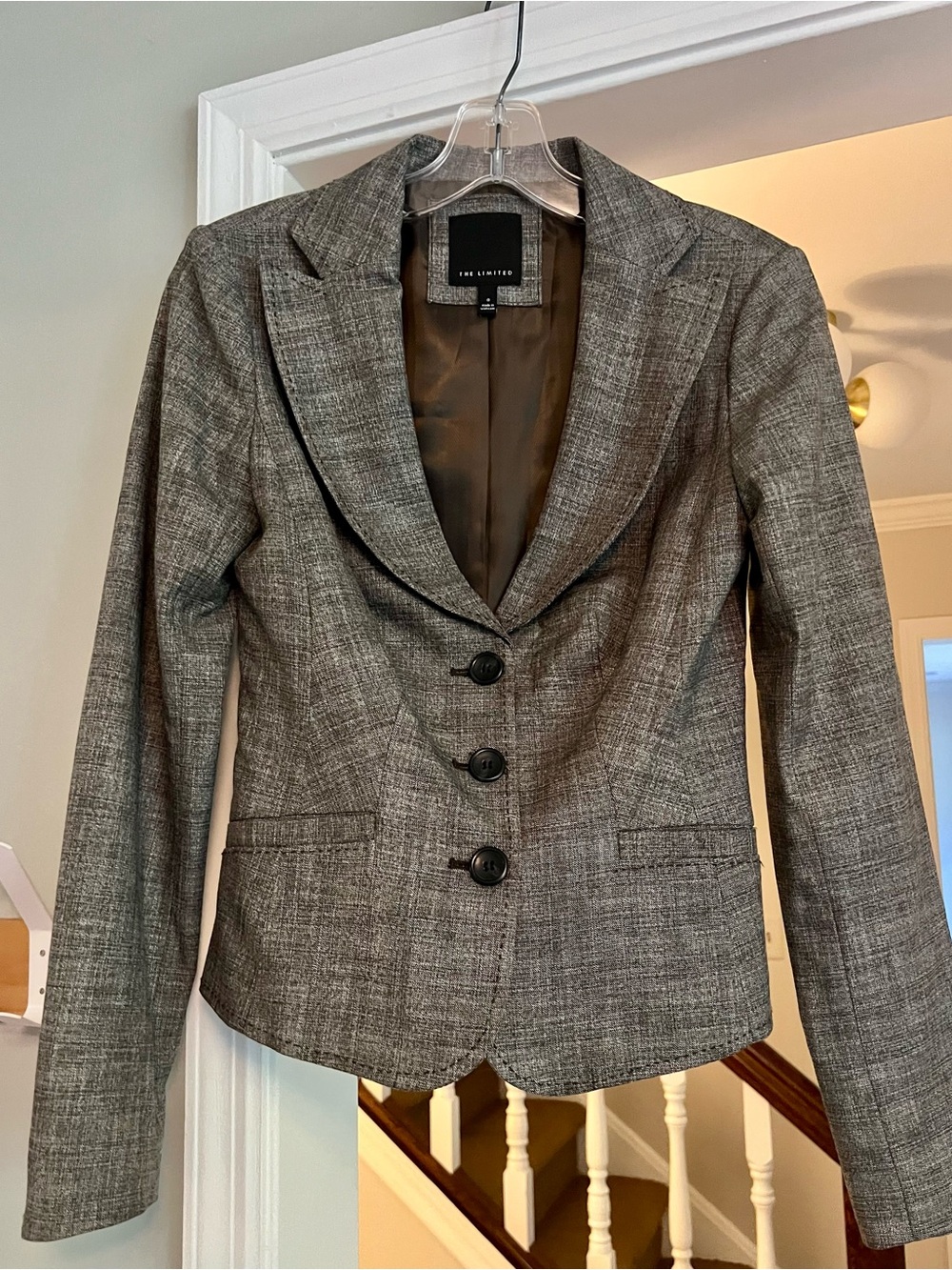 The Limited Women's Gray Brown Tweed Blazer